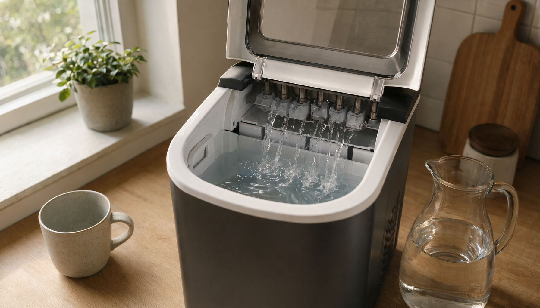 countertop ice maker recirculation water loop