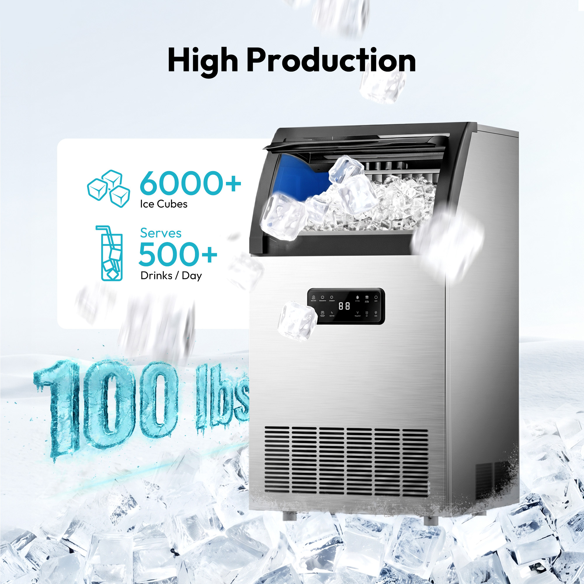 Euhomy Lucid M3 Cube Commercial Ice Maker