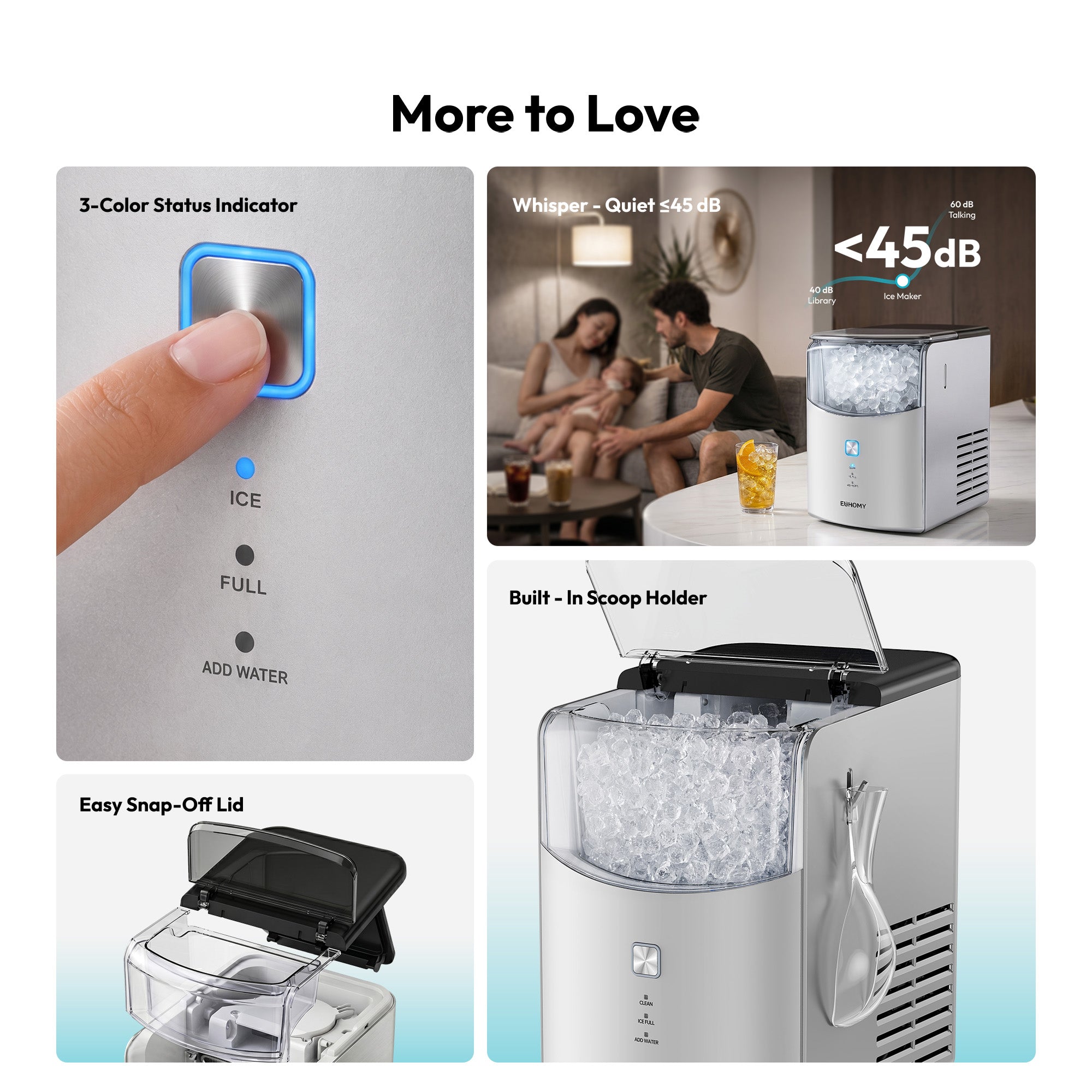 Euhomy Pearl L1 Max Nugget Ice Maker