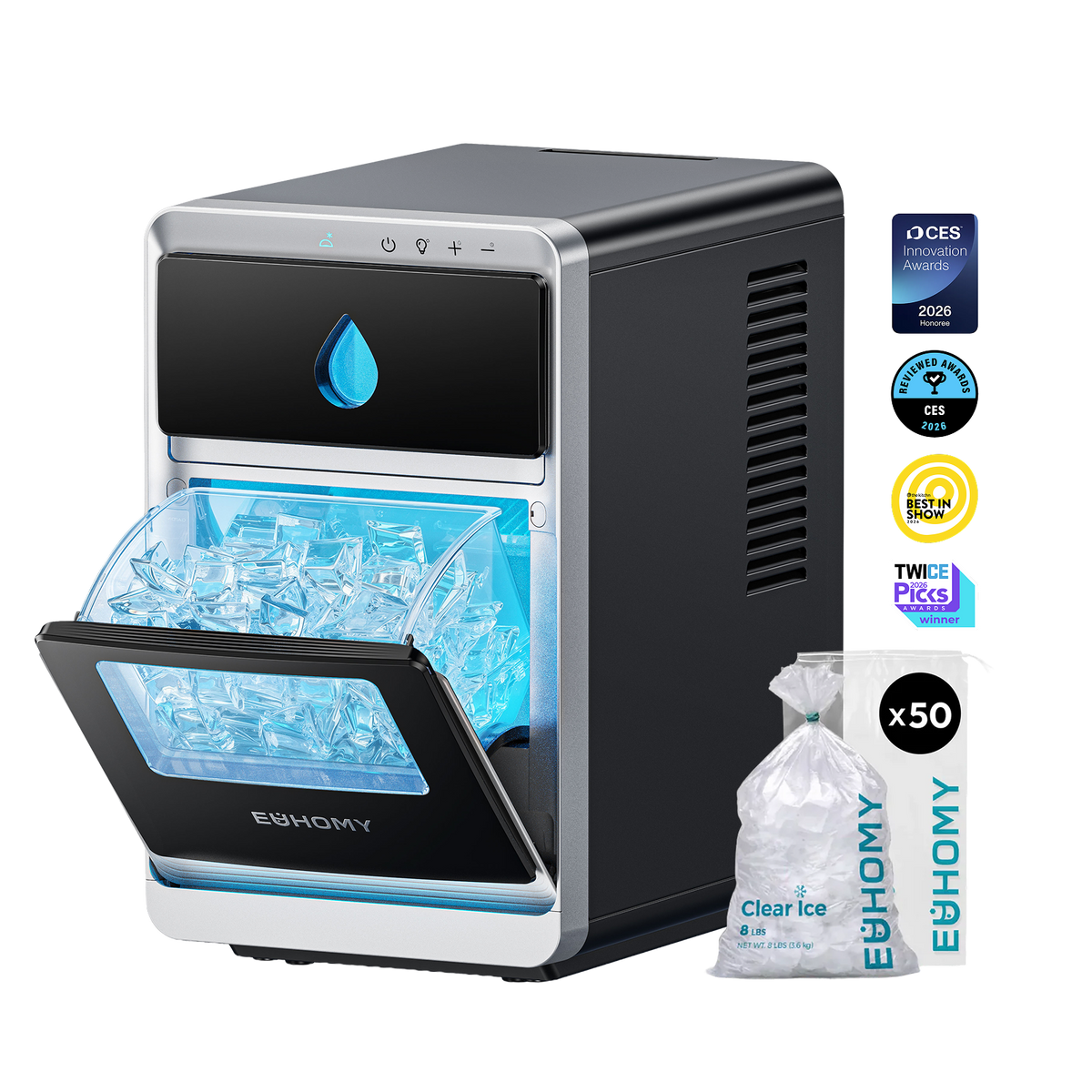 SLIM CUBE スリムキューブ 本体 Countertop Crescent Ice Maker | Smart App Control