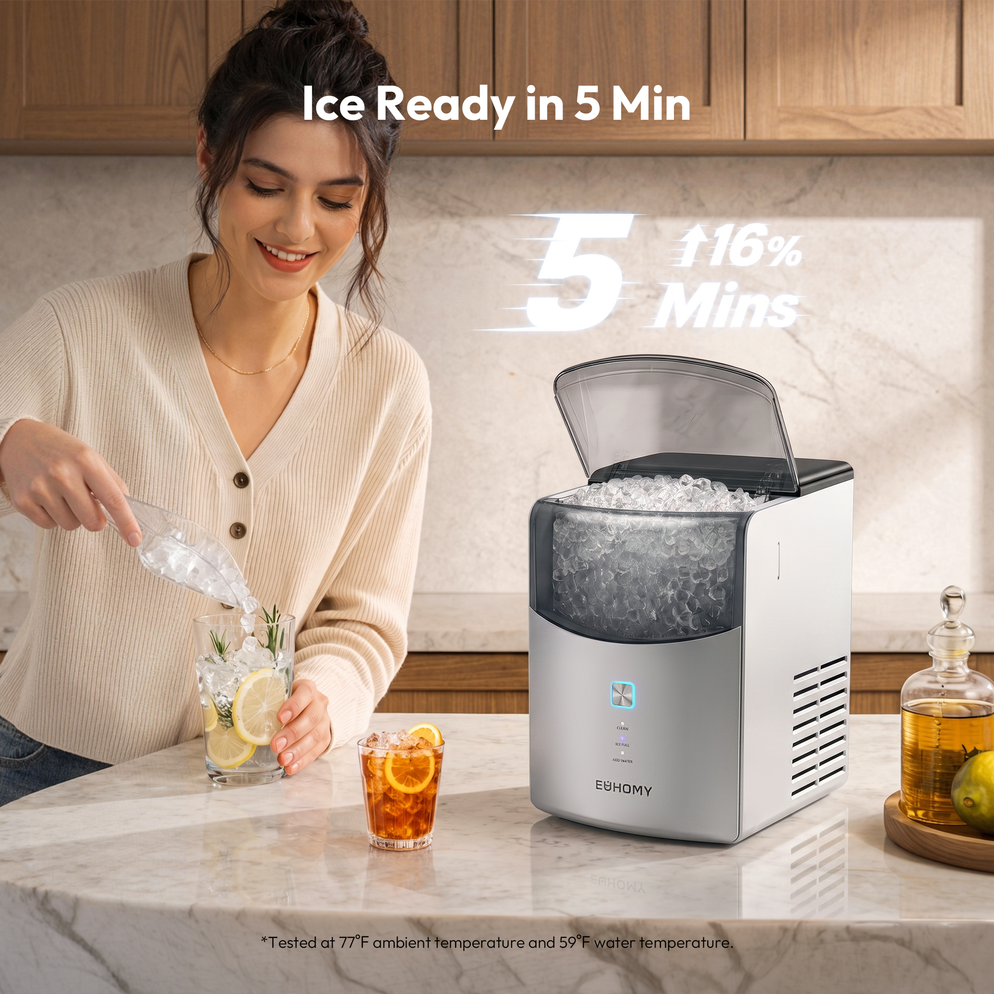 Euhomy Pearl L1 Max Nugget Ice Maker