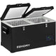 Euhomy Car Refrigerator, 110V, 69 Quart, Dual Zone, Black, Dual Door with Lock – Ideal for Home, Camping, or Off-Grid Use