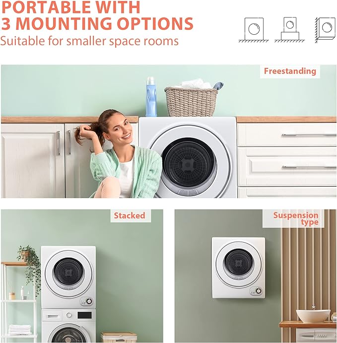 EUHOMY 110V Portable Clothes Dryer for Apartment,RVs,Dorms - Euhomy