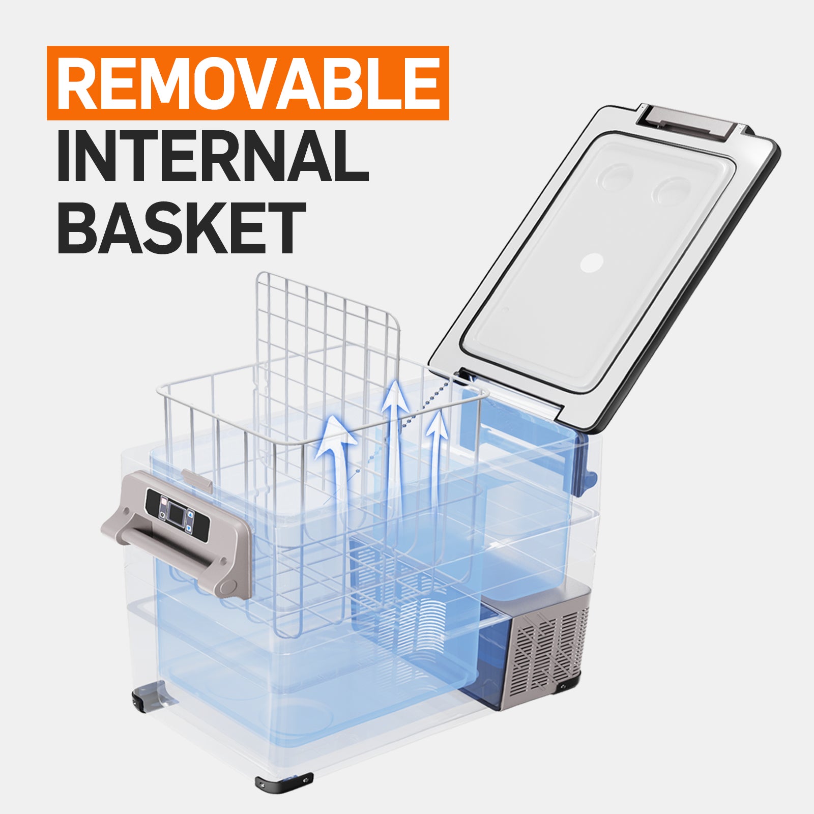 EUHOMY 12 Volt Multi-Adapter Equipped Portable Electric Cooler Car Refrigerator - Euhomy