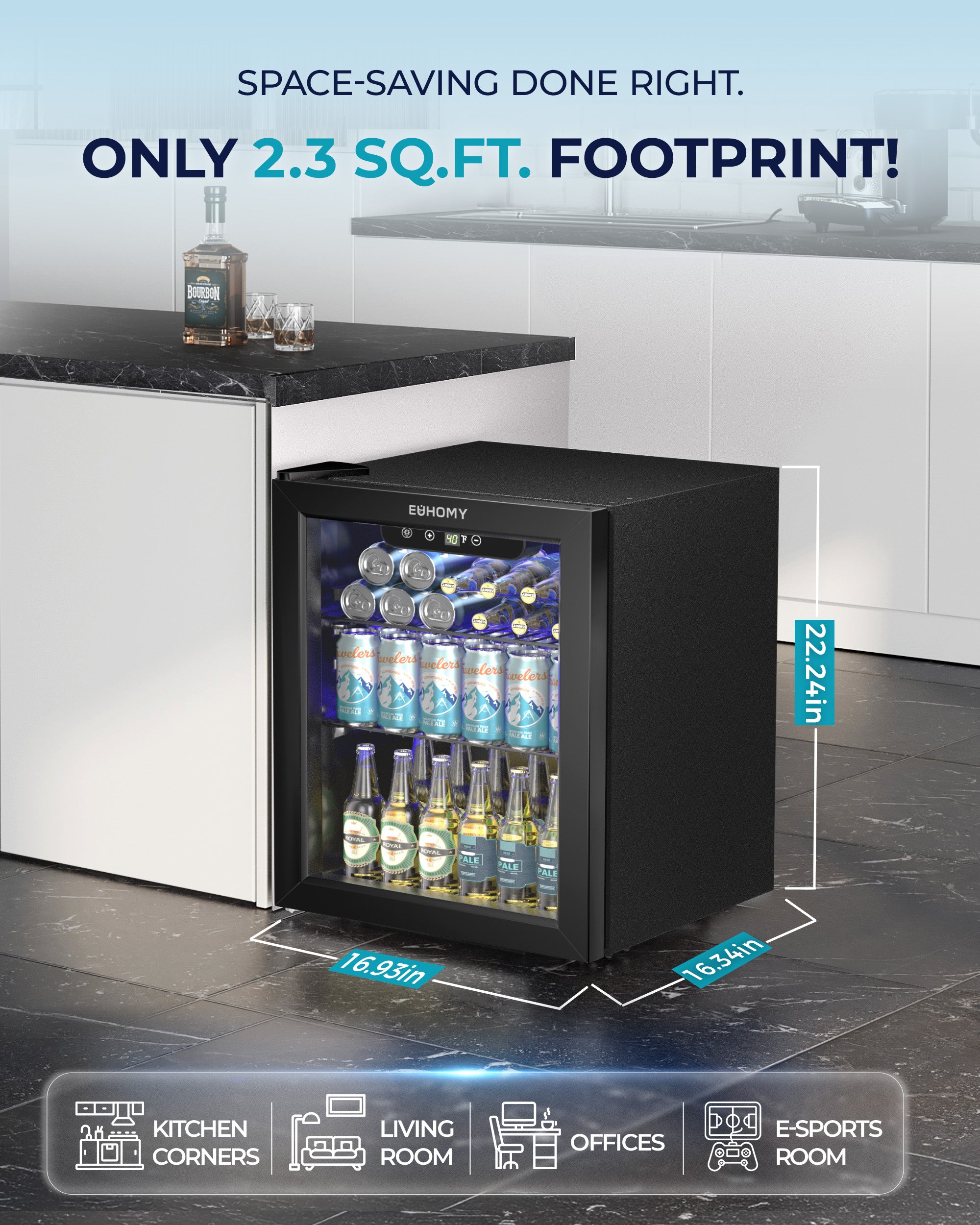 Euhomy Fizz 60 Beverage Refrigerator