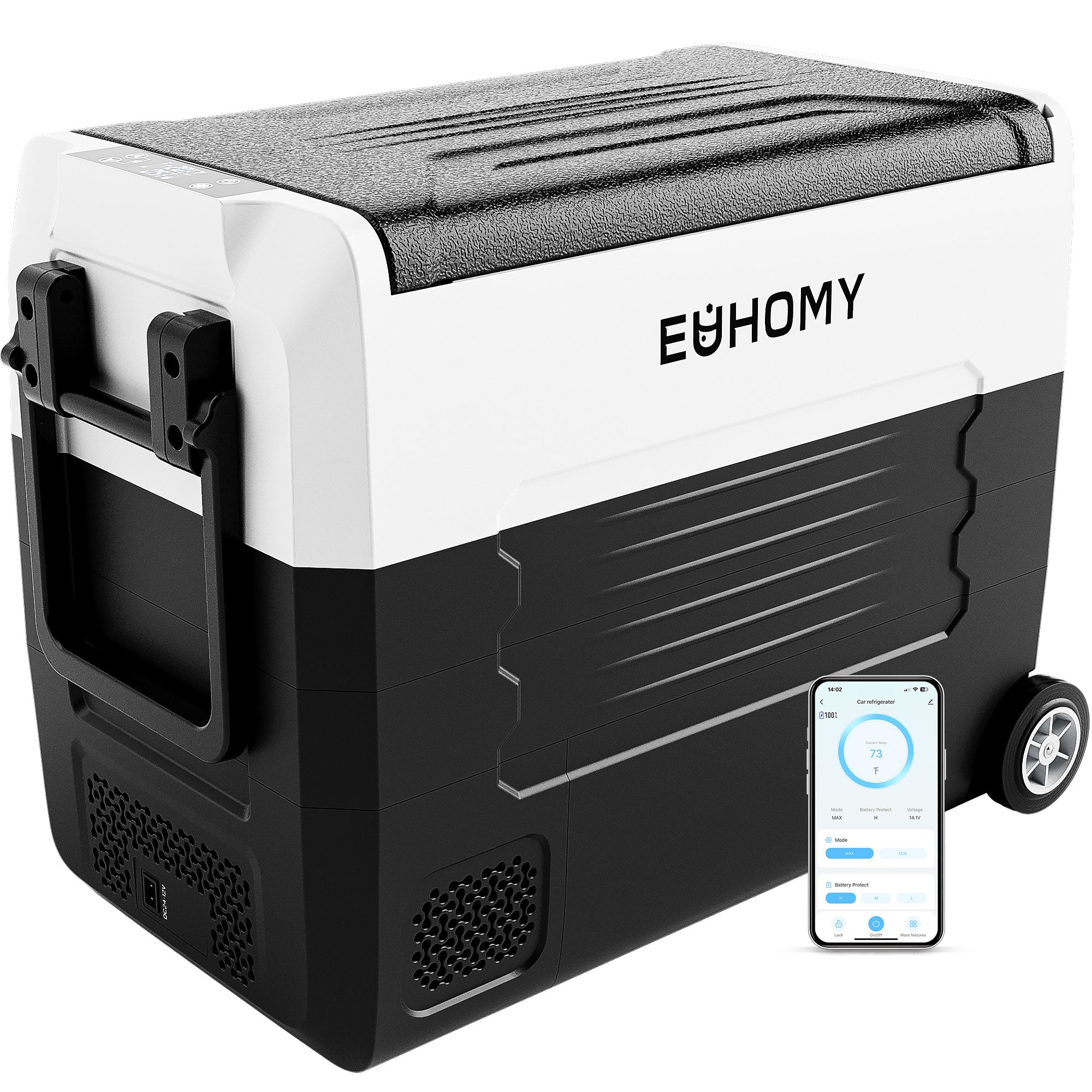 EUHOMY 12 Volt Efficient Wireless Dual Zone & Removable Clapboards RV Refrigerator - Euhomy