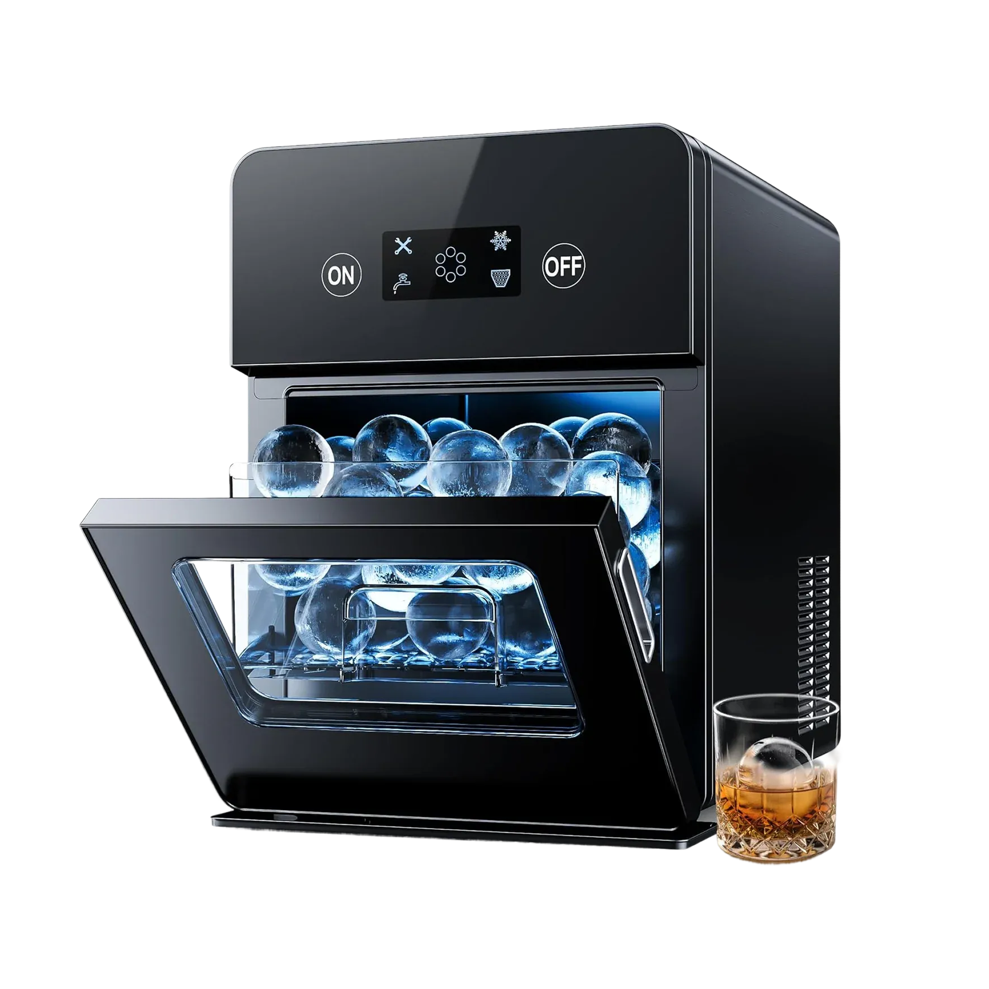 Crystal Sphere Ice Maker | Portable Ice Maker, 22 lbs/day