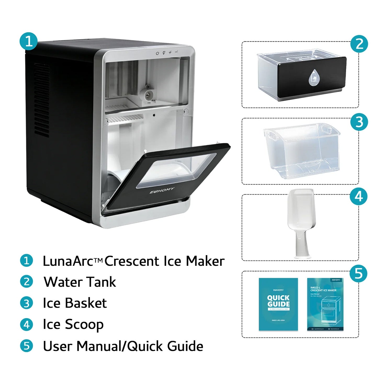 Euhomy LunaArc Crescent Ice Maker