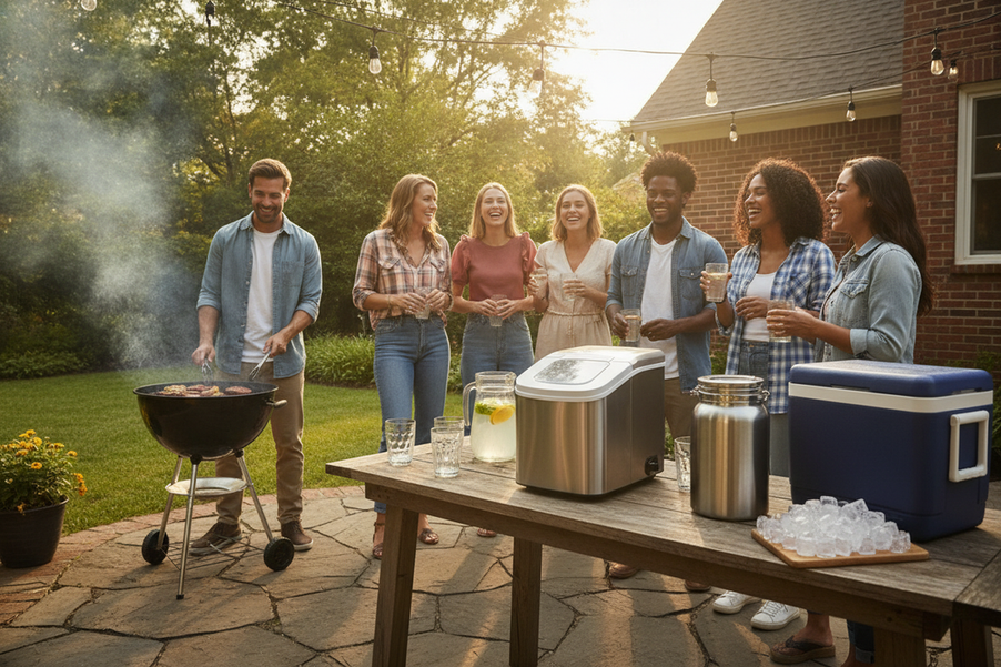 How Much Ice Can a 26 lb/Day Machine Realistically Produce for a Backyard BBQ?
