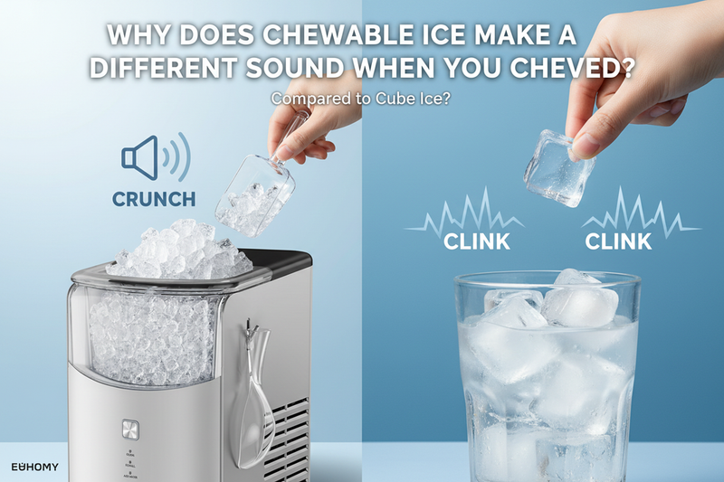 Why Does Chewable Ice Make a Different Sound When You Chew It Compared to Cube Ice?