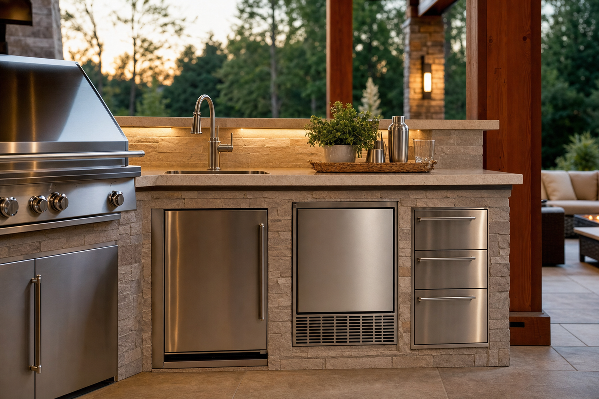 How to Install a Built-in Ice Maker in an Outdoor Kitchen or Bar