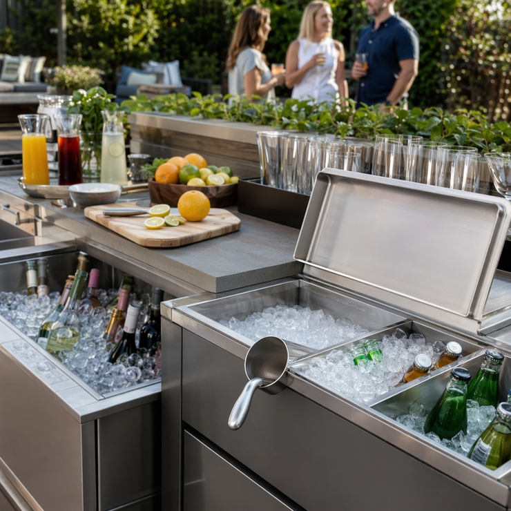 How to Design a Beverage Station That Keeps Ice Fresh for Outdoor Backyard Parties