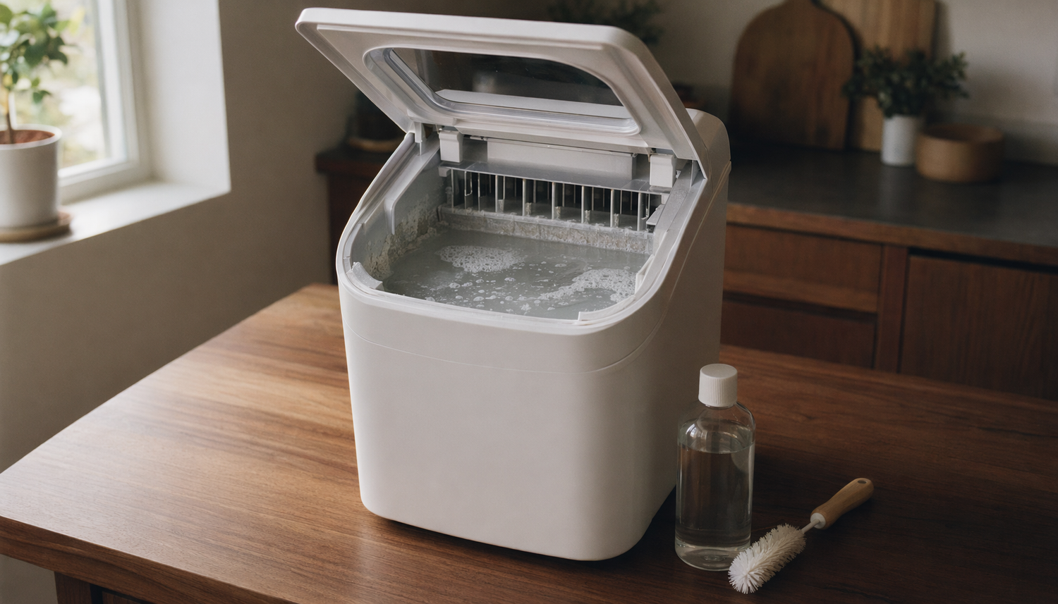 ice maker descaling cleaning routine without disassembly