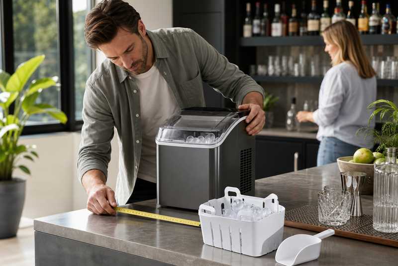 How to Install the Ice Basket and Scoop Holder on a Countertop Ice Maker