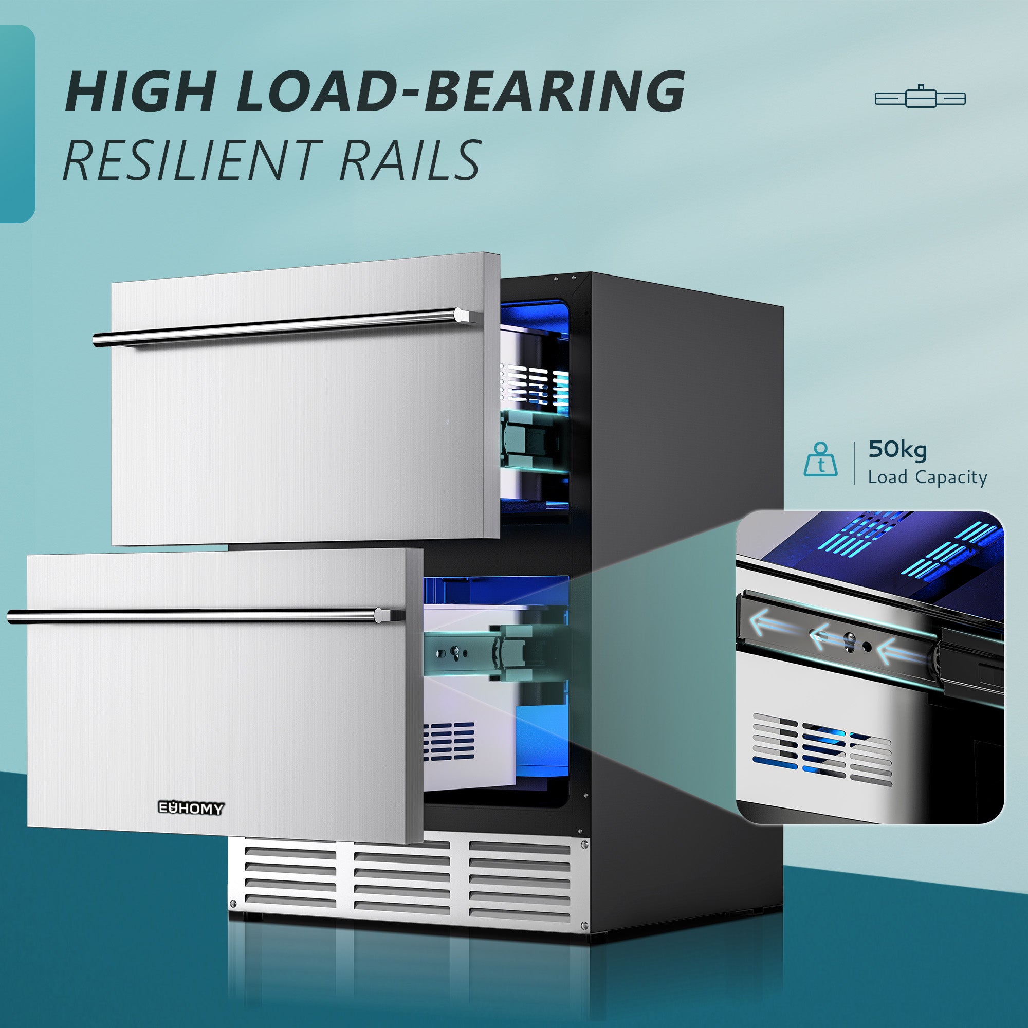 Euhomy Pulse Dual 150 Beverage Refrigerator