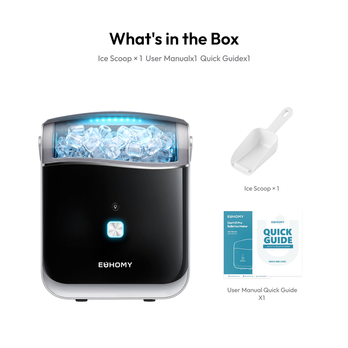 Euhomy Dart H1 Pro Bullet Ice Maker