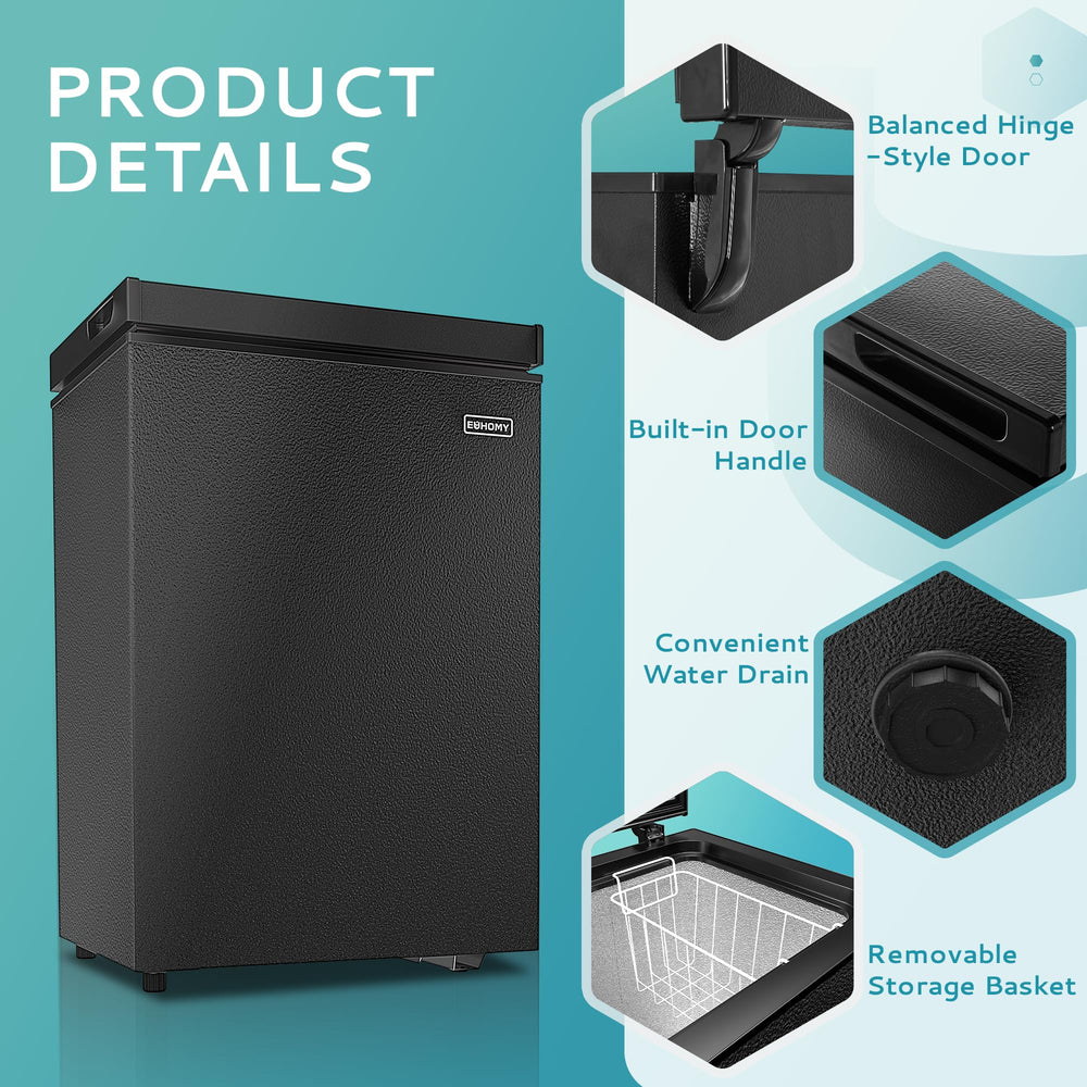 
                      
                        EUHOMY Chest Freezer with Removable Basket, Small Deep Freezer - Euhomy
                      
                    