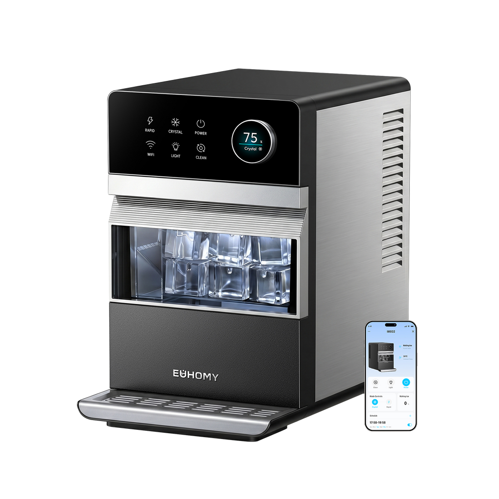 Square Ice Maker, 2-Inch Clear Square Ice Cubes | Euhomy