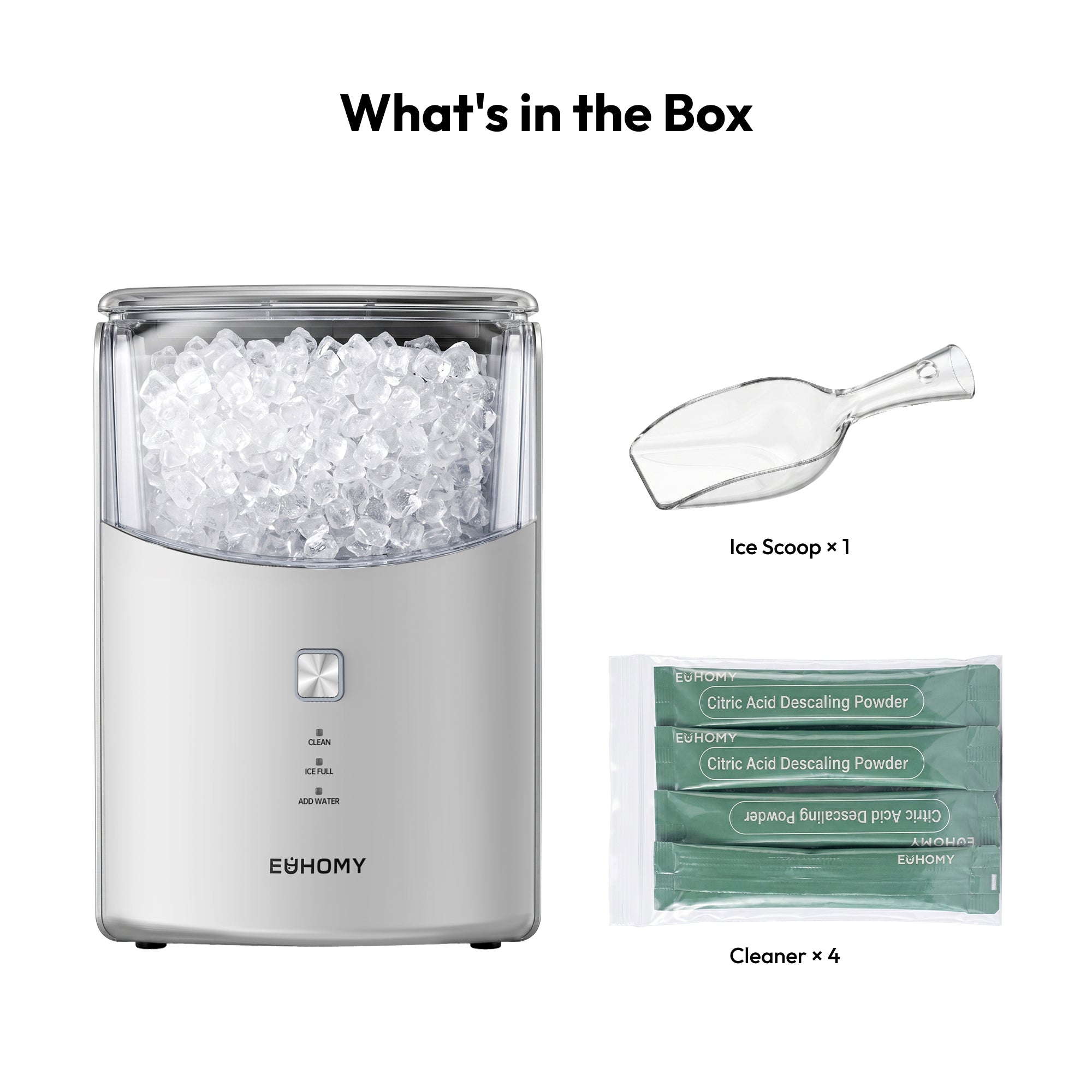 Euhomy Pearl L1 Max Nugget Ice Maker, Soft & Chewable Nugget Ice