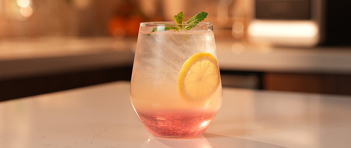 Lemon Rose Whiskey Fizz