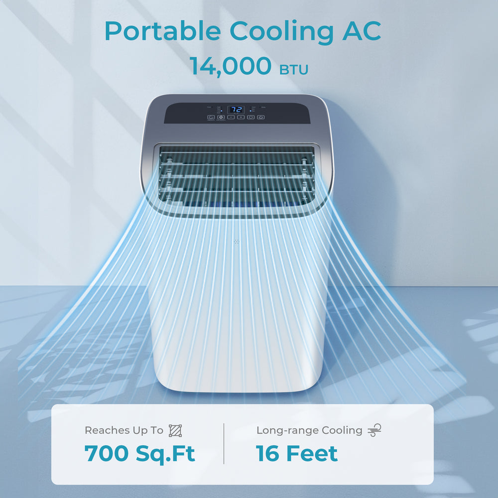 
                      
                        EUHOMY Portable Air Conditioners 14000 Btu3 in 1 Portable Cooling AC with Dehumidifier Fan Modes
                      
                    