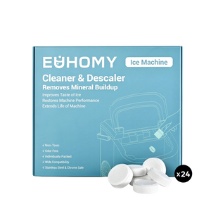 Euhomy ice machine cleaner and descaler tablets, 24-pack, non-toxic odor-free
