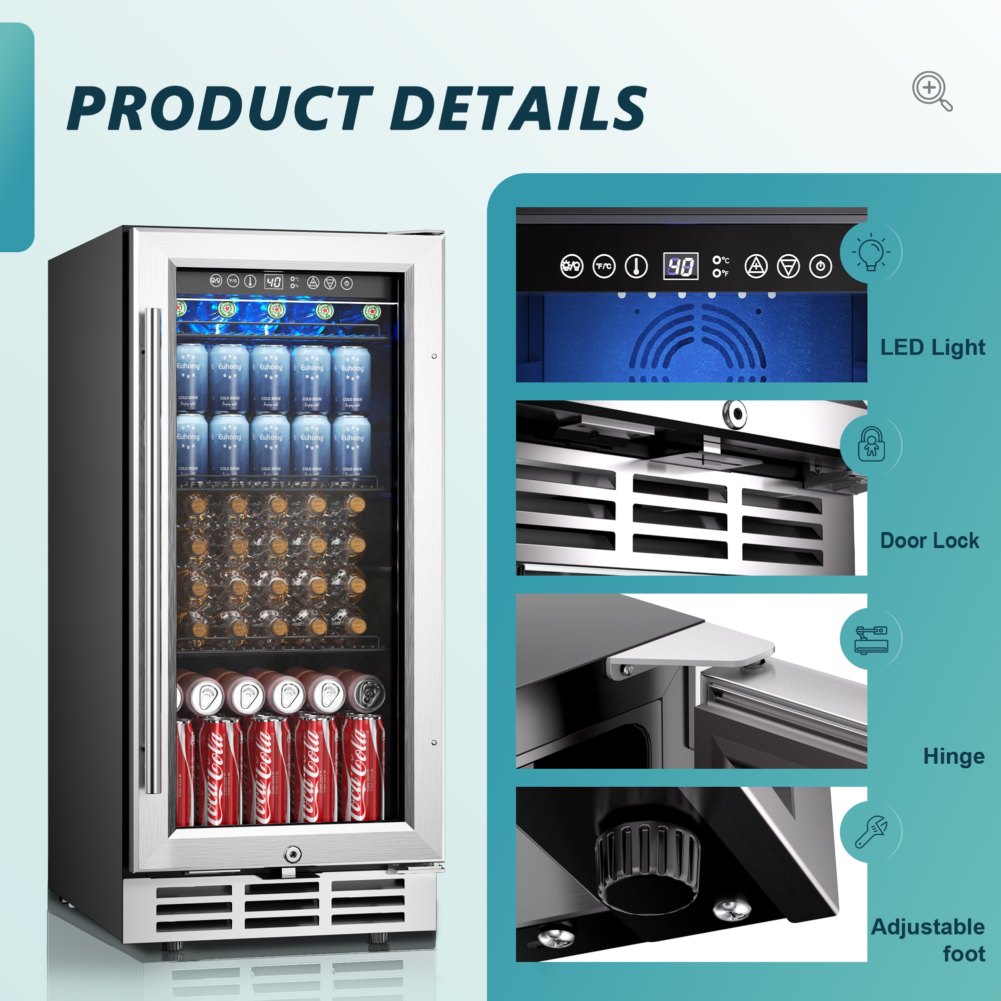 湯Likeページ Euhomy Splash 126 Beverage Refrigerator
