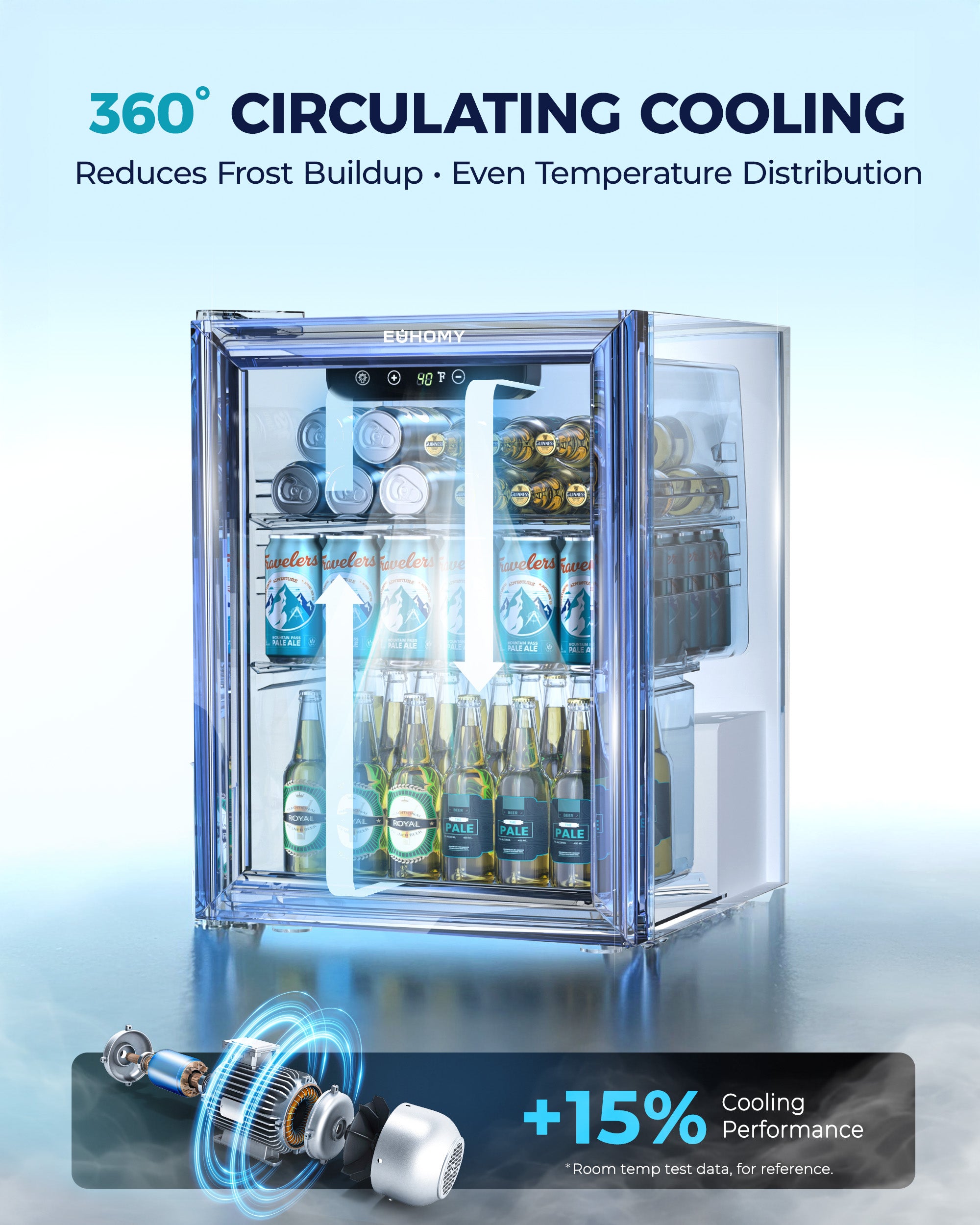 チャーミー 55-Can Beverage Refrigerator | Reversible Door
