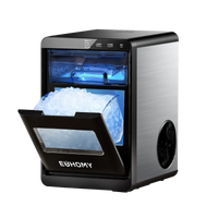 Euhomy Pearl L1 Plus nugget ice maker with a full ice bin and water reservoir.