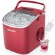 EUHOMY Dart H1 Portable Bullet Ice Maker Countertop With Handle - Red，12 inch, 26 Lbs/24H, Ready 9 Bullets in 6 Mins, Self-Cleaning
