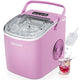 EUHOMY Dart H1 Portable Bullet Ice Maker Countertop With Handle - Pink，12 inch, 26 Lbs/24H, Ready 9 Bullets in 6 Mins, Ultra Quieter