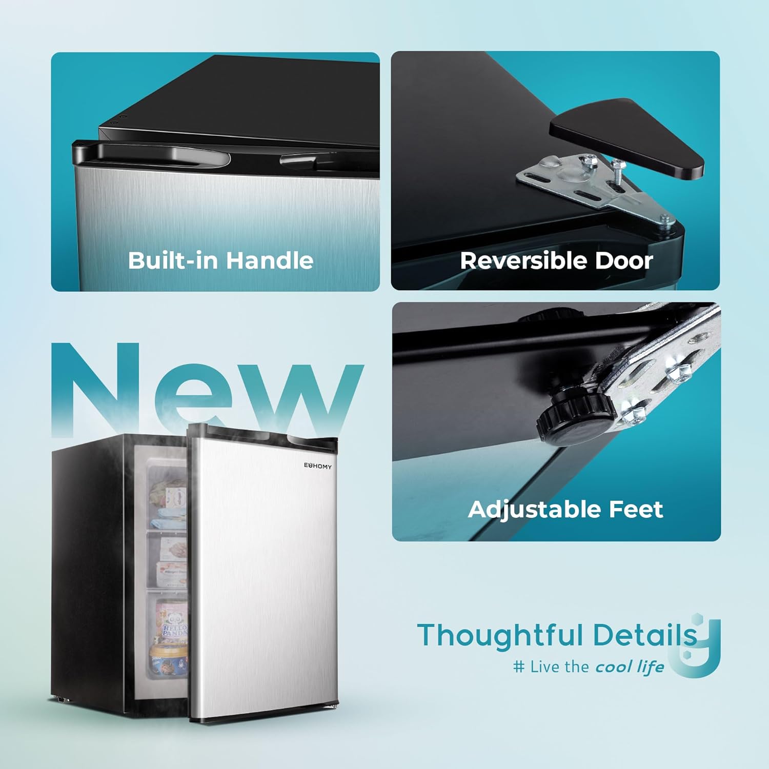 Mini Upright Freezer | Rapid Cooling | Portable Ice Makers