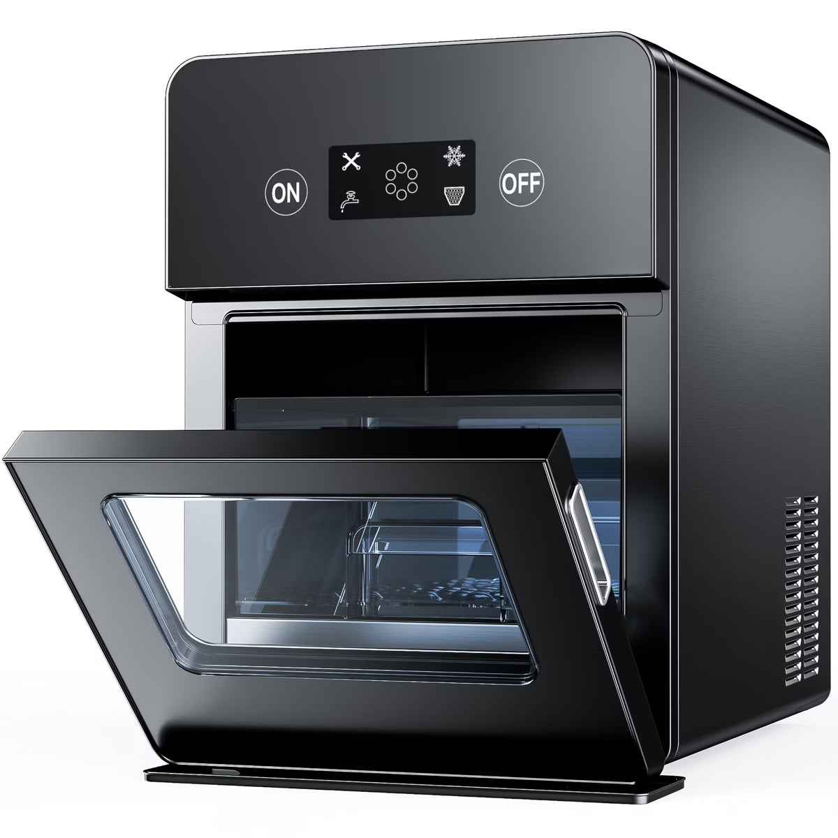 EUHOMY Commercial Sphere Ice Maker, 150 Ice Balls/Day, Self-Cleaning for Whiskey, Black