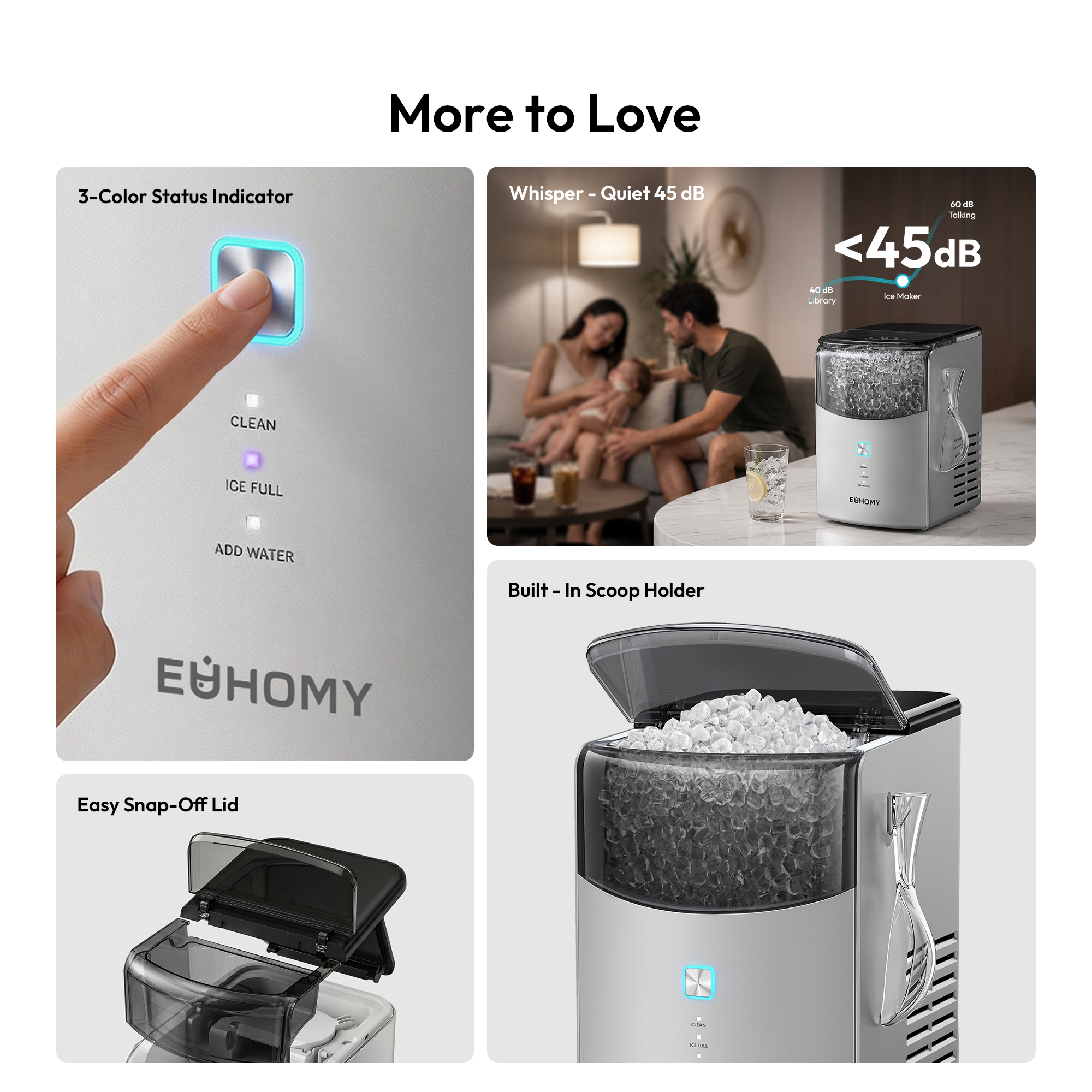 Euhomy Pearl L1 Max Nugget Ice Maker
