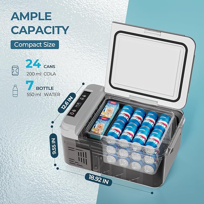 12V Portable Car Refrigerator | Compressor & App Control