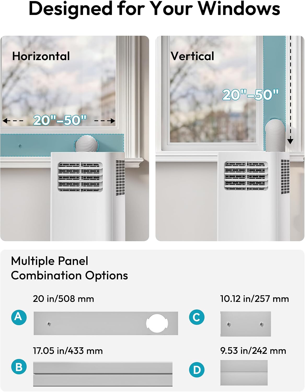 EUHOMY Portable Air Conditioners 14,000 BTU, 5-in-1 Portable AC Unit Up to 650 Sq.Ft. for Bedroom with Cool, Heat, Fan, Dehumidifier, Sleep, AC Units with LED Remote & 24H Timer, Installation Kits
