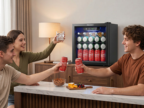 55-Can Beverage Refrigerator | Reversible Door