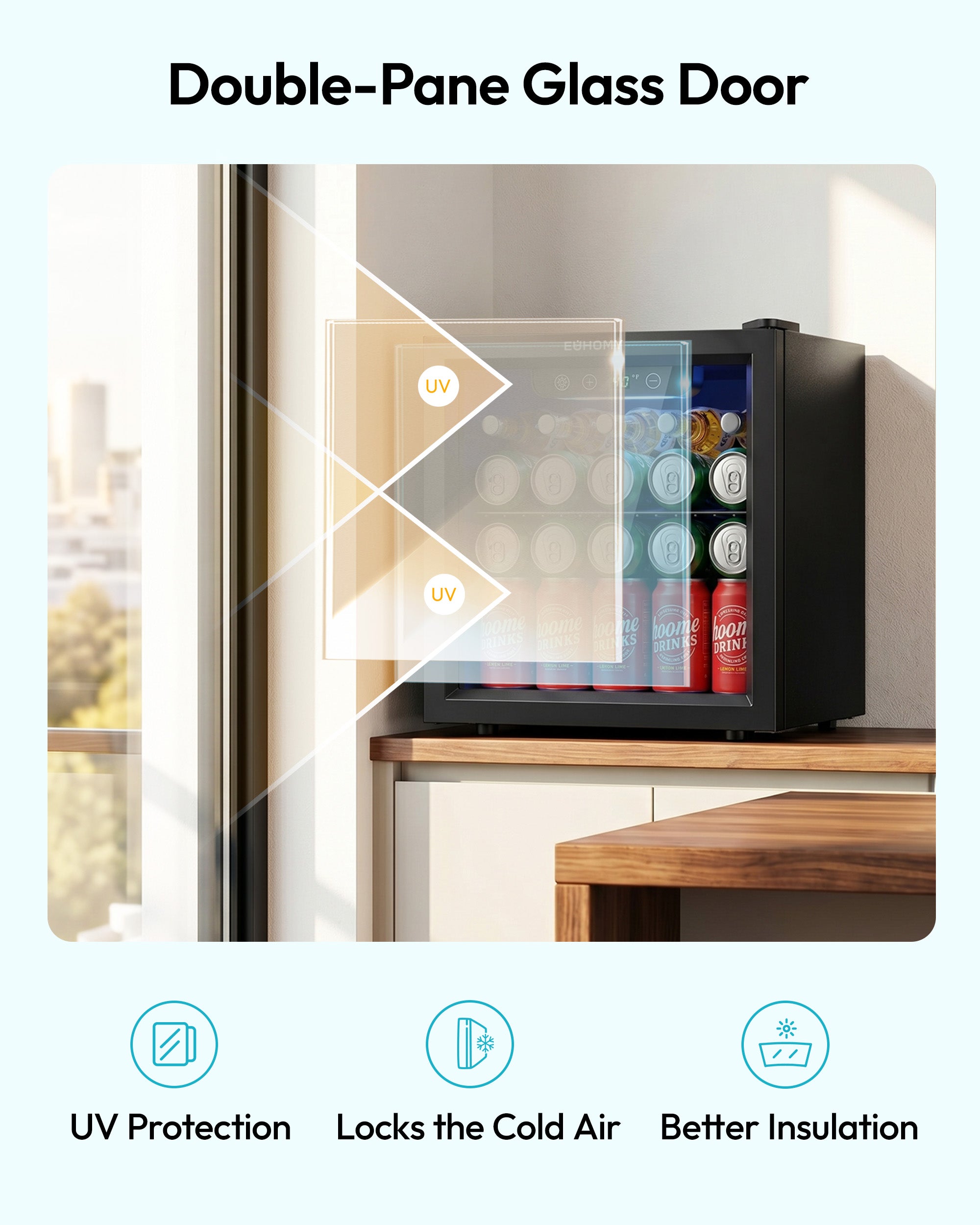 Euhomy Fizz 55 Beverage Refrigerator