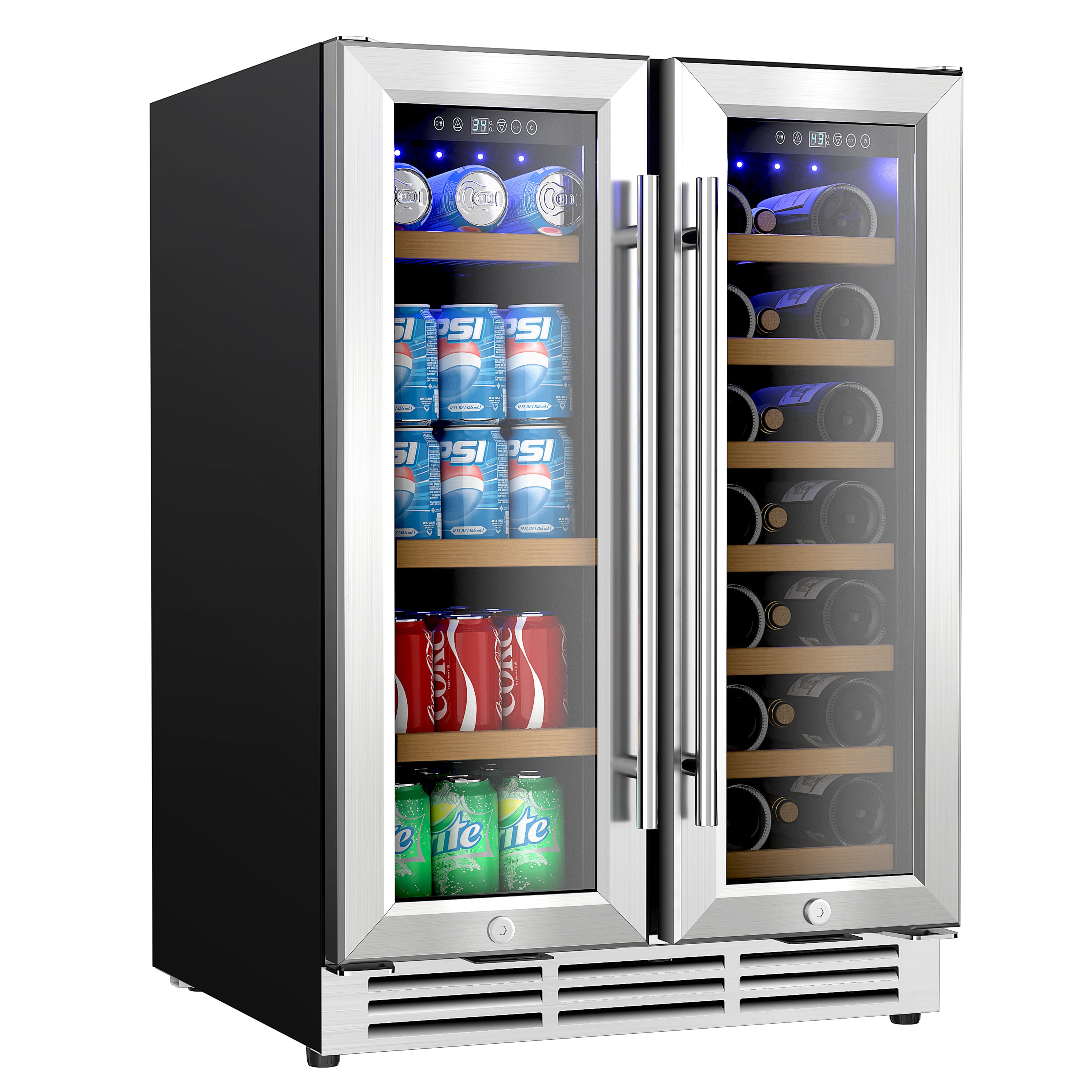 EUHOMY Beverage Refrigerator Under Counter Beer Fridge Large Capacity Wine Cooler - Euhomy