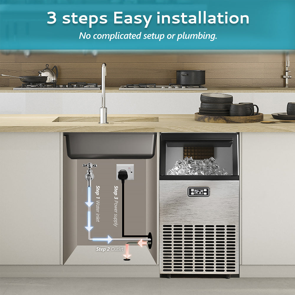 
                      
                        EUHOMY Excellent Storage Container Undercounter Commercial Ice Machine Includes 2 Bottles of Cleaner - Euhomy
                      
                    