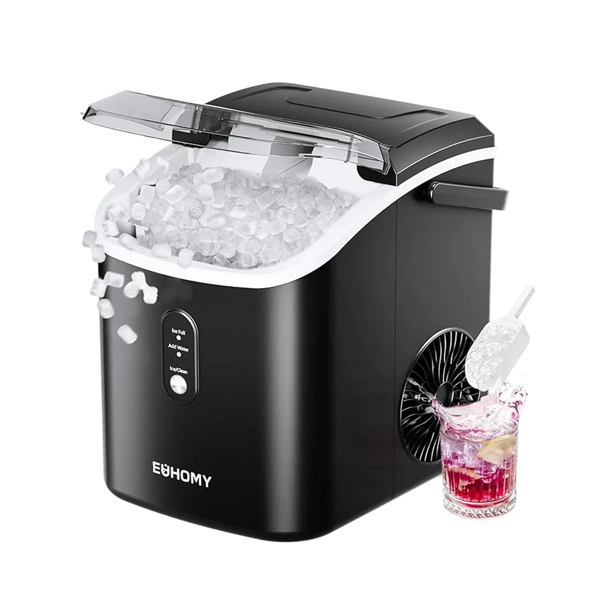 Nugget Ice Maker, Fast 6-Min Sonic Ice | Euhomy