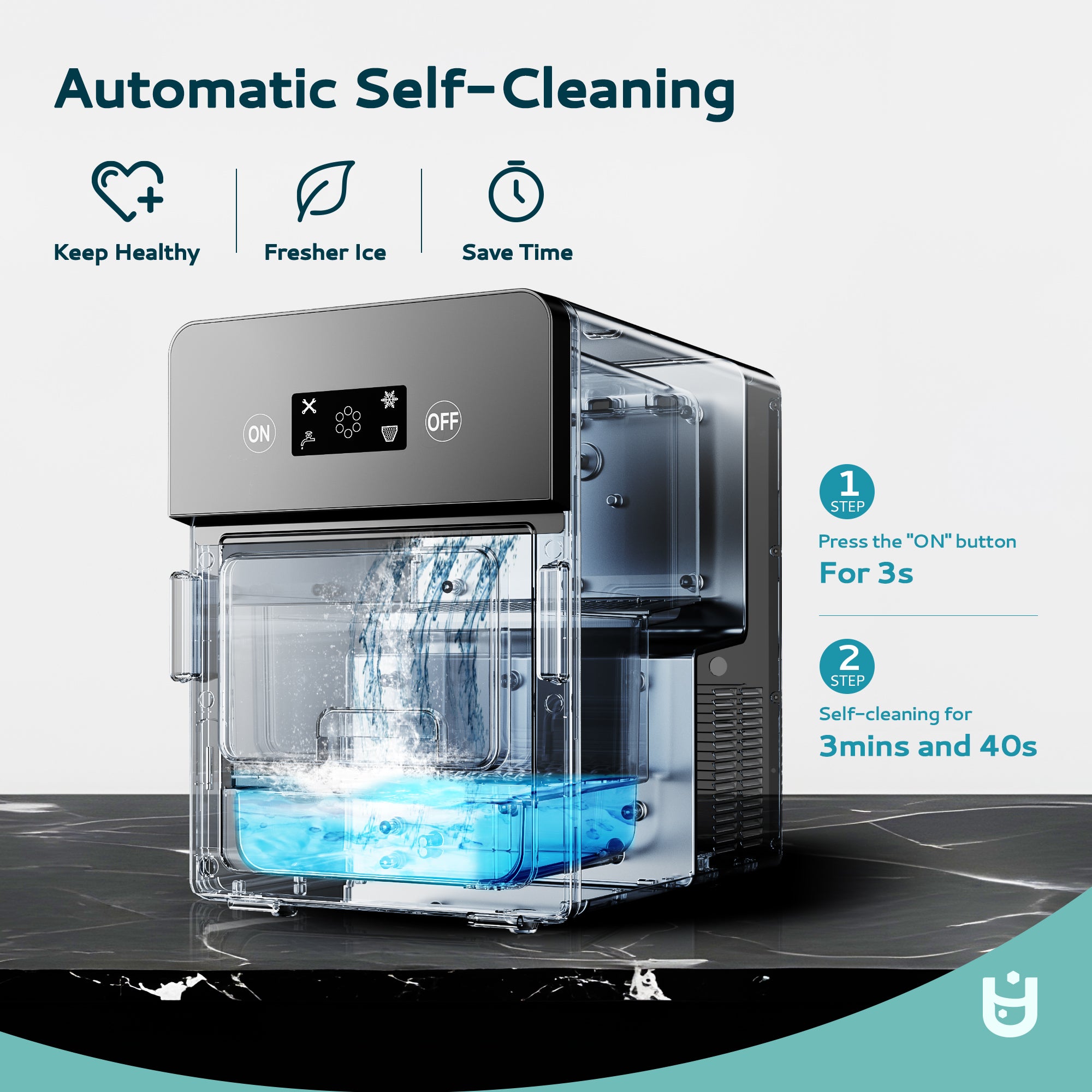 Crystal Sphere Ice Maker | Portable Ice Maker, 22 lbs/day